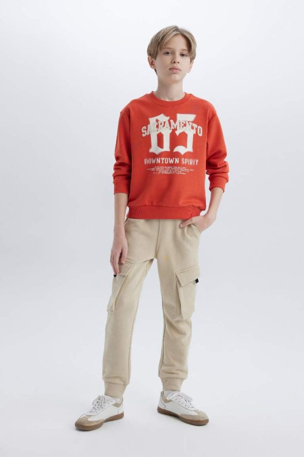 Boys' Elastic Waist Cargo Pocket Jogger Pants