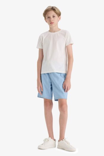 Boys' Elastic Waist Denim Shorts