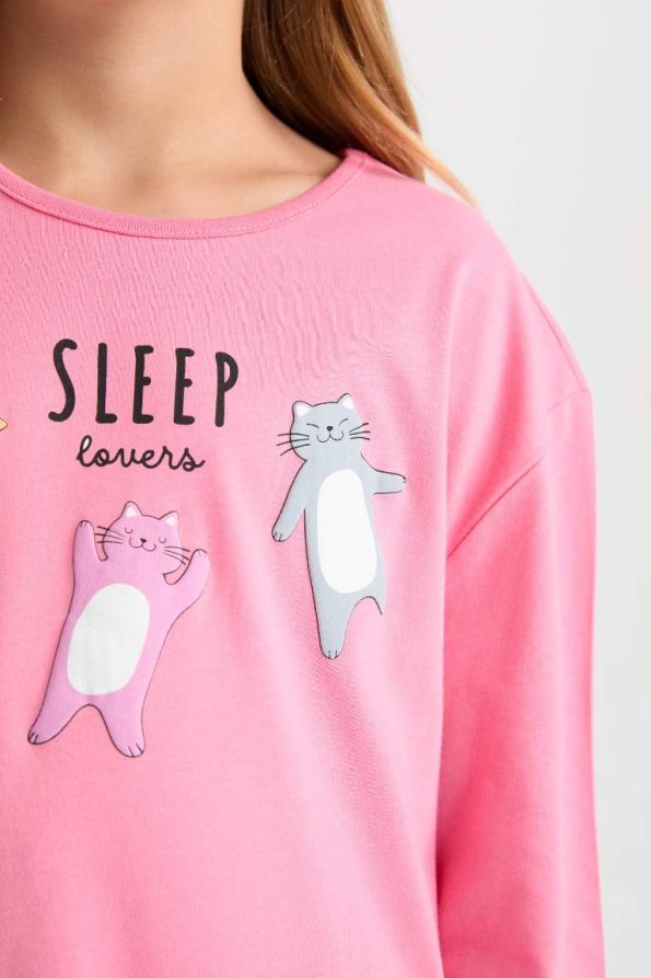 Girls' Pajama Set Long Sleeve Top and Long Bottom