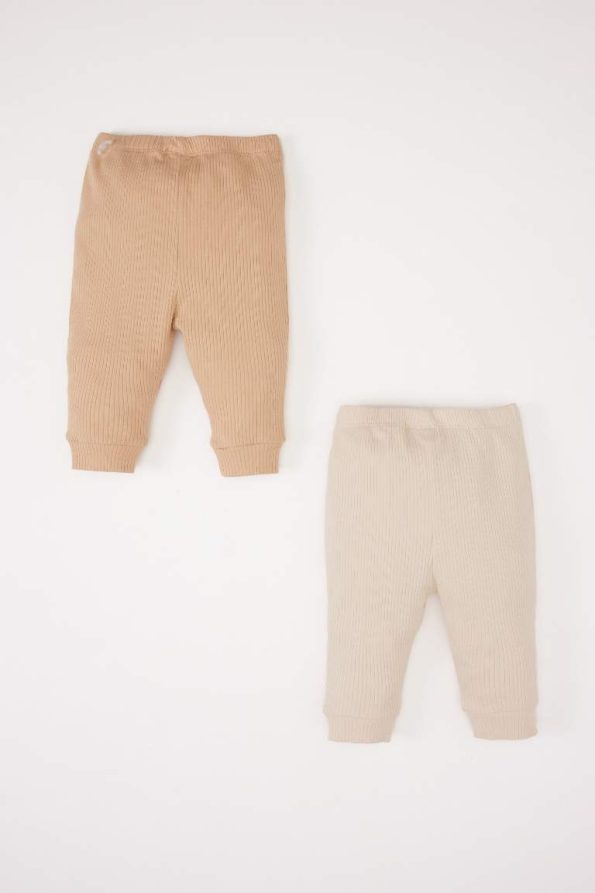 Boys' Ribbed Cotton Blend Pants - Set of 2
