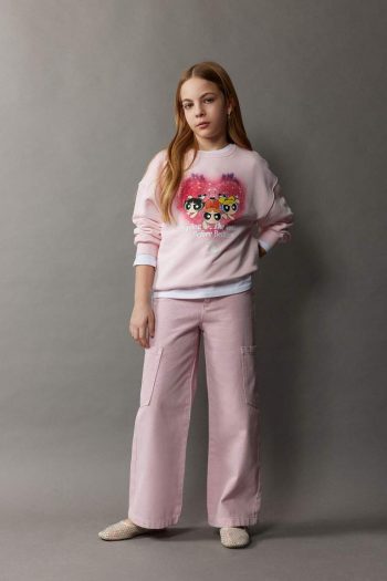 Girls' PowerPuff Girls Relaxed Fit Crew Neck Sweatshirt
