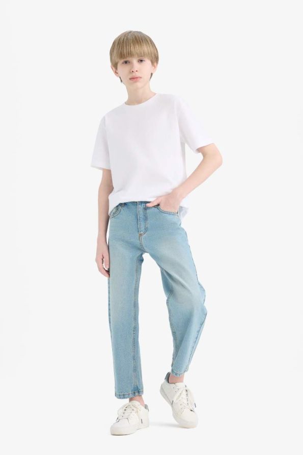 Boys' Straight Fit Plain Leg Jeans