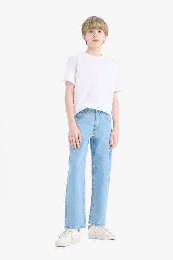 Boys' Straight Fit Plain Leg Jeans