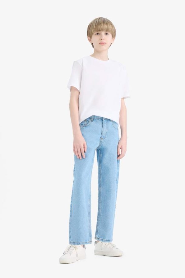 Boys' Straight Fit Plain Leg Jeans