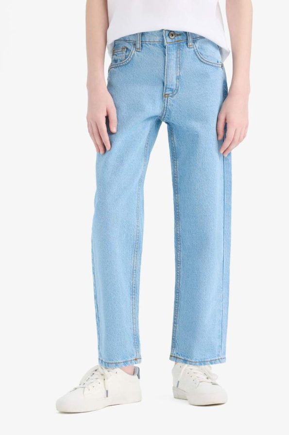 Boys' Straight Fit Plain Leg Jeans