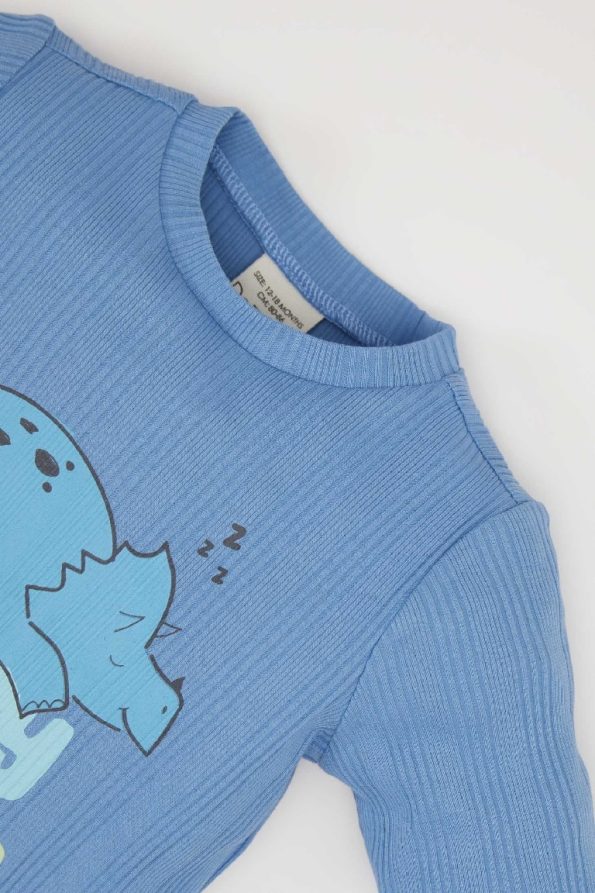 Boys' Dinosaur Print Long Sleeve Pajama Set
