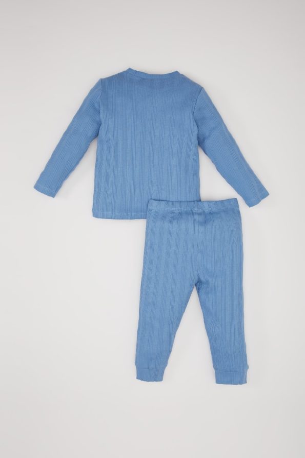 Boys' Dinosaur Print Long Sleeve Pajama Set