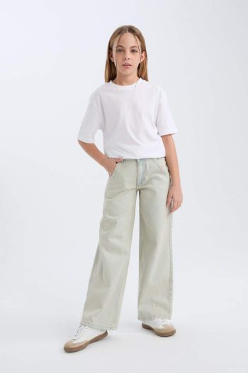 Girls' Wide Leg Jean Pants