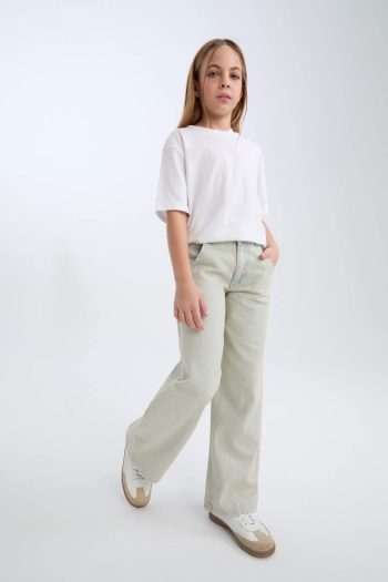 Girls' Wide Leg Jean Pants