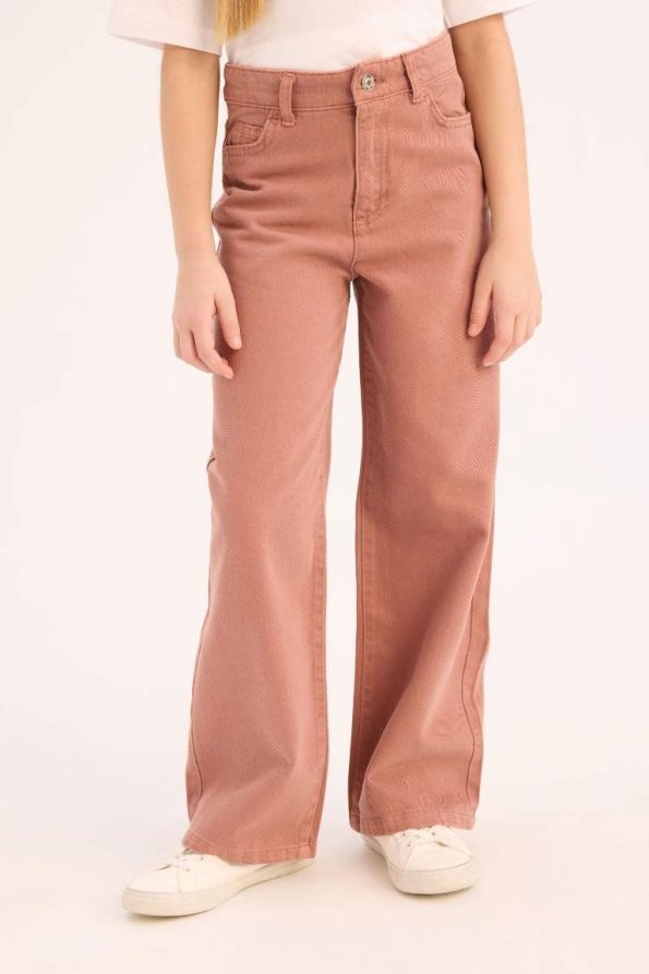 Girls' Wide Leg Cotton Pants