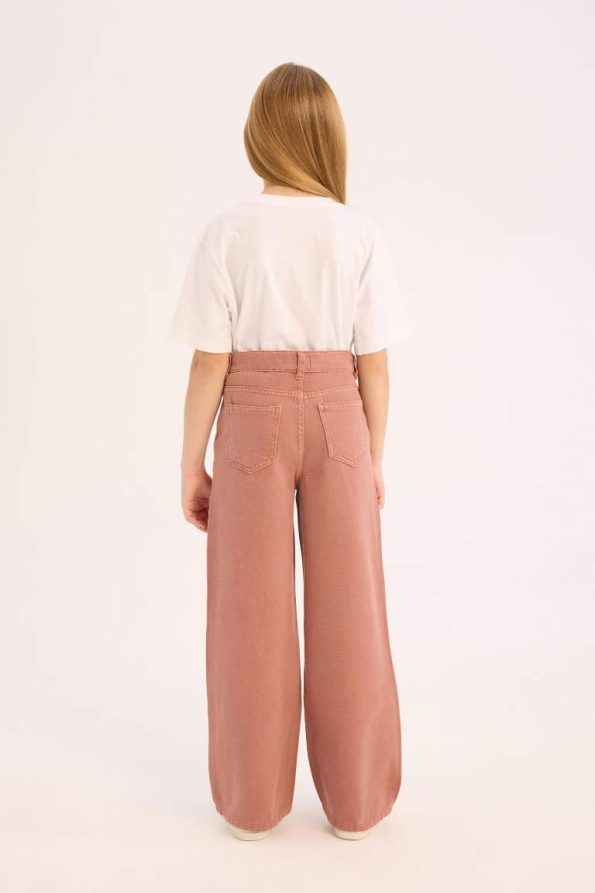 Girls' Wide Leg Cotton Pants