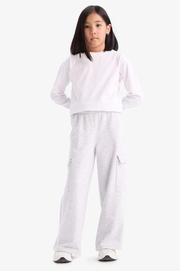 Girls' Wide Leg Elastic Waist Sweatpants