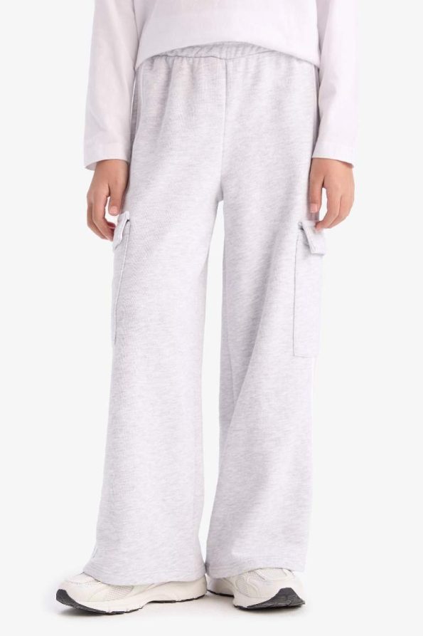 Girls' Wide Leg Elastic Waist Sweatpants