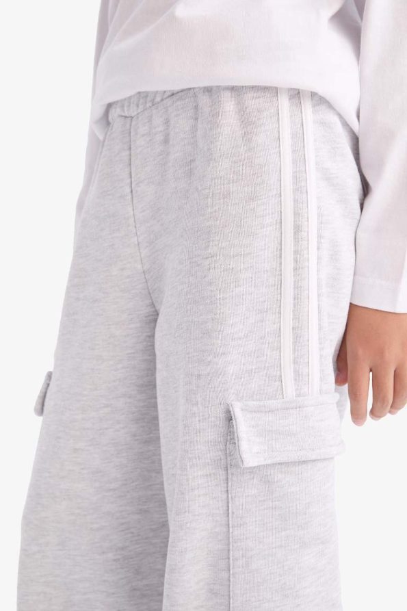 Girls' Wide Leg Elastic Waist Sweatpants