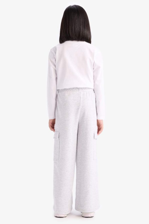Girls' Wide Leg Elastic Waist Sweatpants