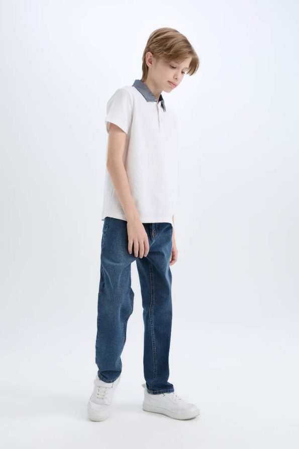 Boys' Basic Short Sleeve Polo T-Shirt