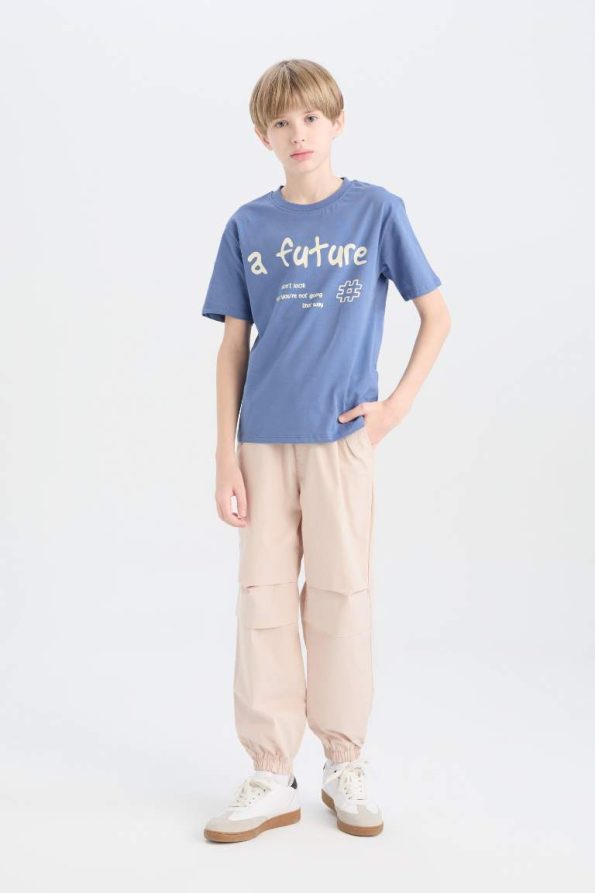 Boys' Printed Crew Neck Short Sleeve T-Shirt