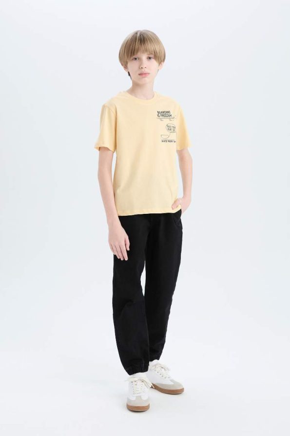 Boys' Short Sleeve Printed Crew Neck T-Shirt