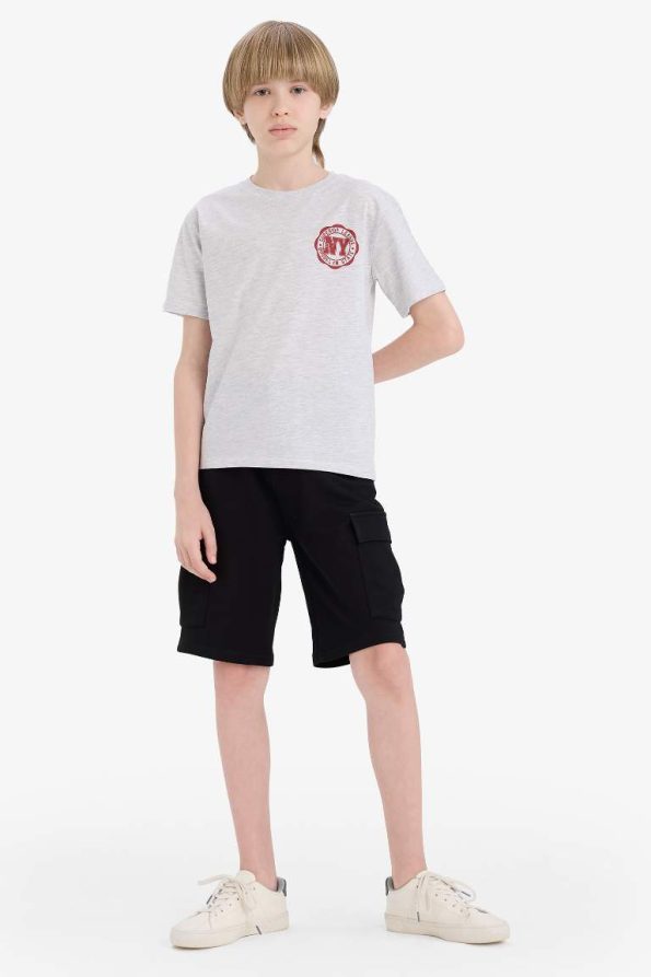 Boys' Short Sleeve Printed Crew Neck T-Shirt