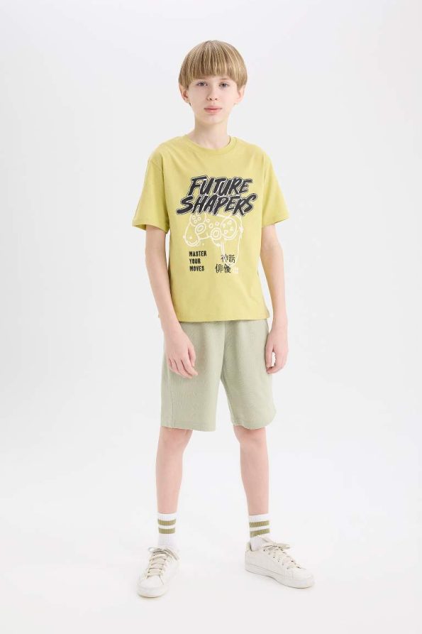 Boys' Printed Crew Neck Short Sleeve T-Shirt