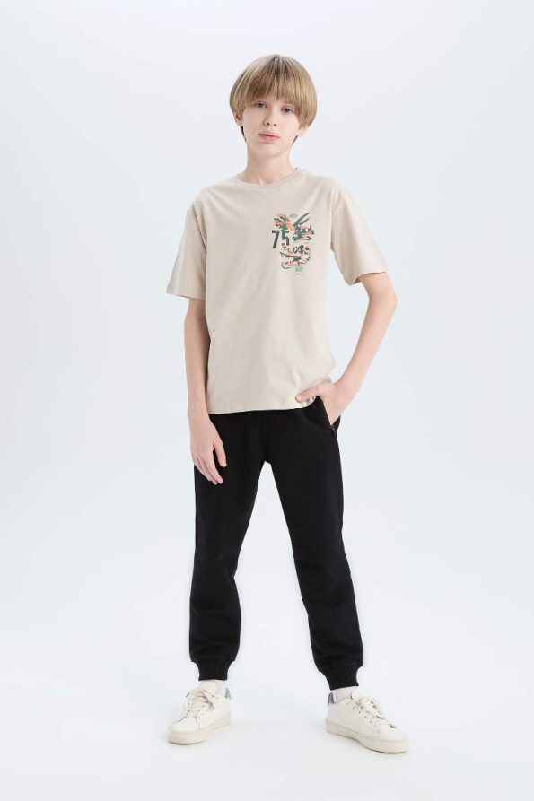 Boys' Short Sleeve Printed Crew Neck T-Shirt