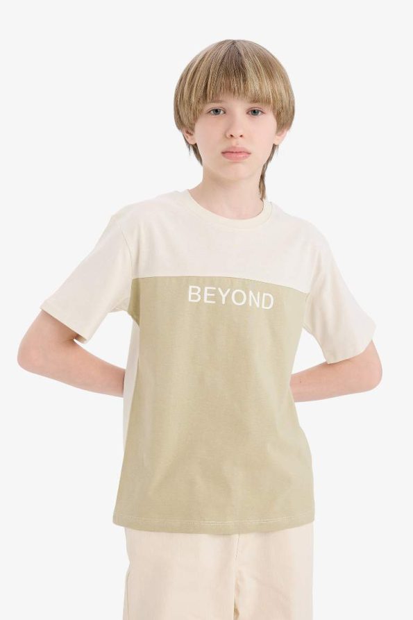 Boys' Printed Crew Neck Short Sleeve T-Shirt