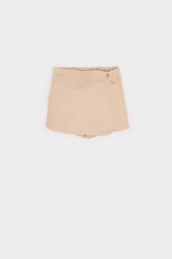 Girls' Baby 3-Piece Set with Long Sleeve Top and Elastic Waist Shorts Skirt