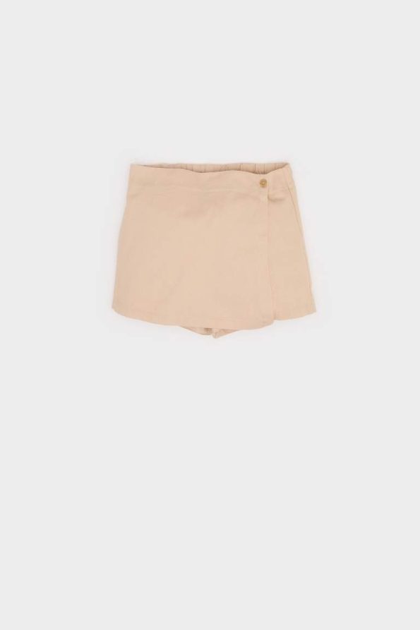 Girls' Baby 3-Piece Set with Long Sleeve Top and Elastic Waist Shorts Skirt