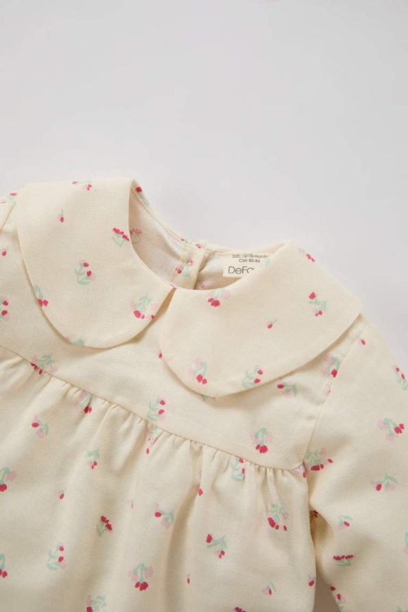 Girls' Floral Twill Long Sleeve Shirt