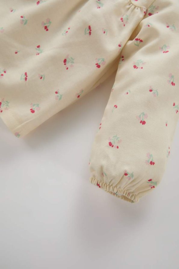 Girls' Floral Twill Long Sleeve Shirt