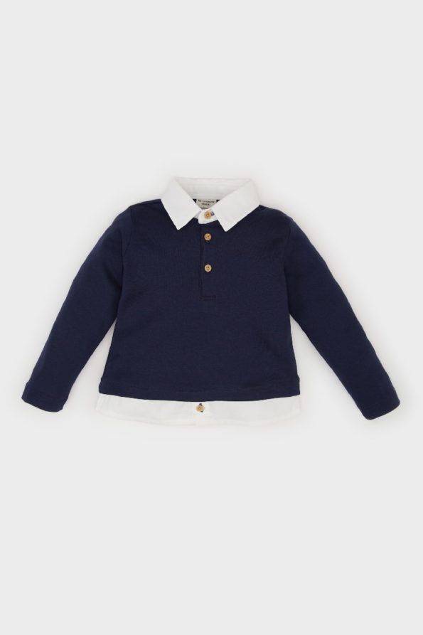 Boys' Long Sleeve Shirt with Collar
