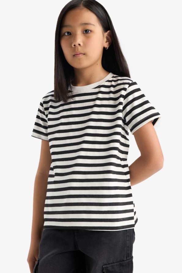 Girls' Relaxed Fit Crew Neck Short Sleeve T-Shirt Set