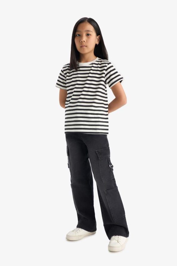 Girls' Relaxed Fit Crew Neck Short Sleeve T-Shirt Set