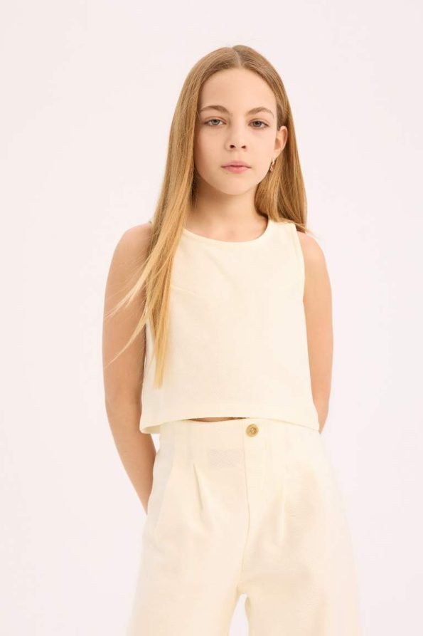 Girls' 2-Piece Set Sleeveless Blouse Wide Leg Pants