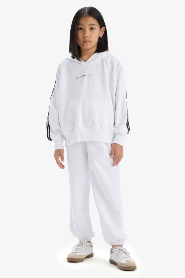 Girls' Hooded Printed Sweatshirt and Jogger Set