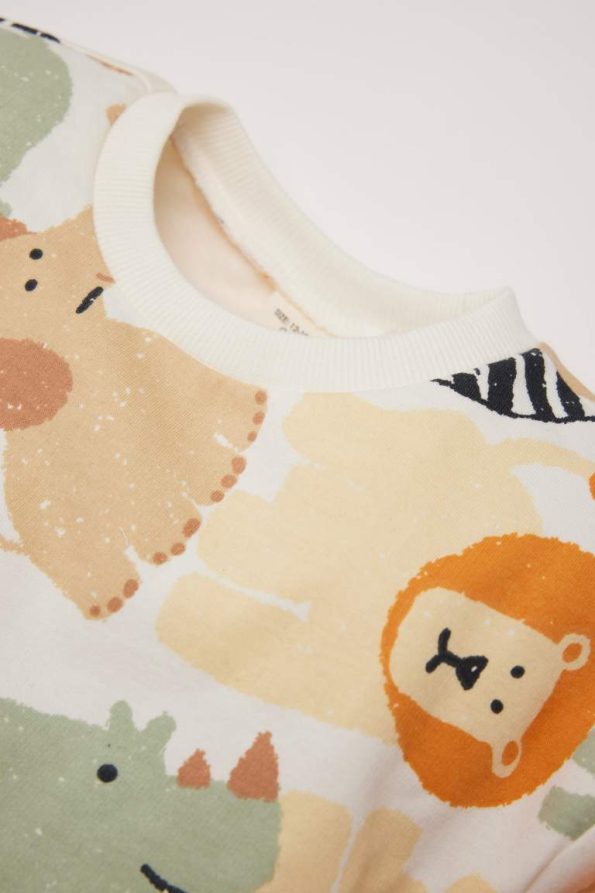 Boys' Animal Print Crew Neck Sweatshirt