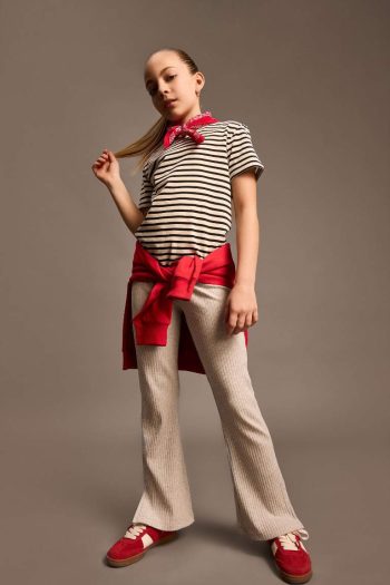Girls' Ribbed Flared Leggings