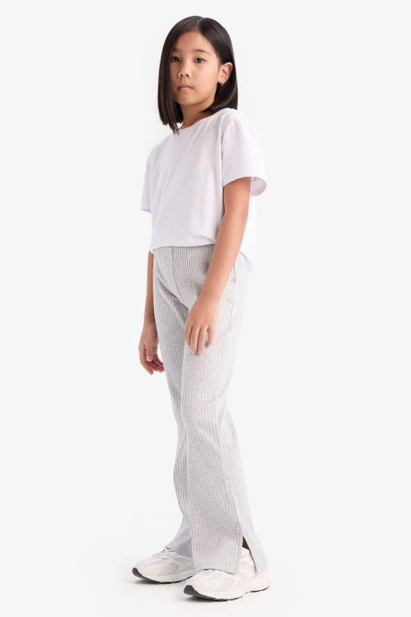 Girls' Ribbed Flared Leggings