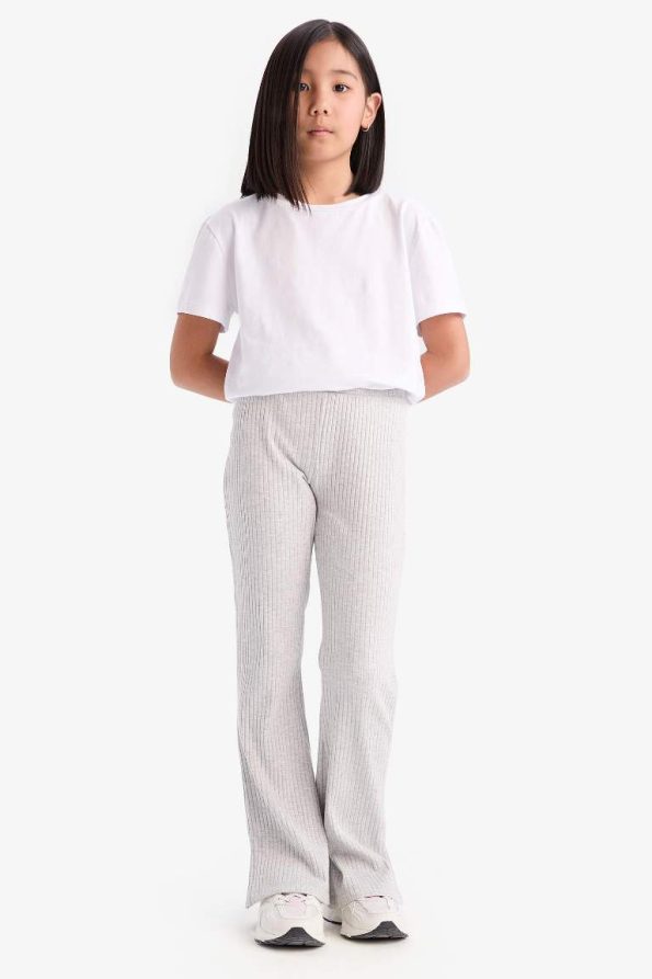 Girls' Ribbed Flared Leggings