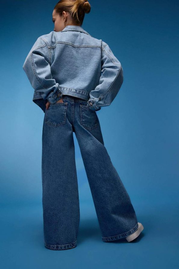 Girls' Wide Leg Denim Pants