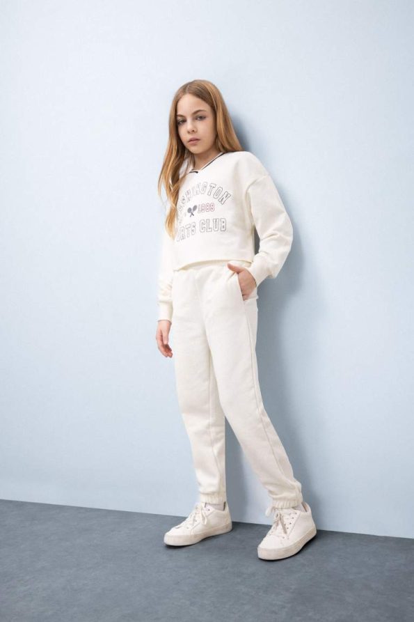 Girls' Pullover Sweatshirt and Jogger Pants Set