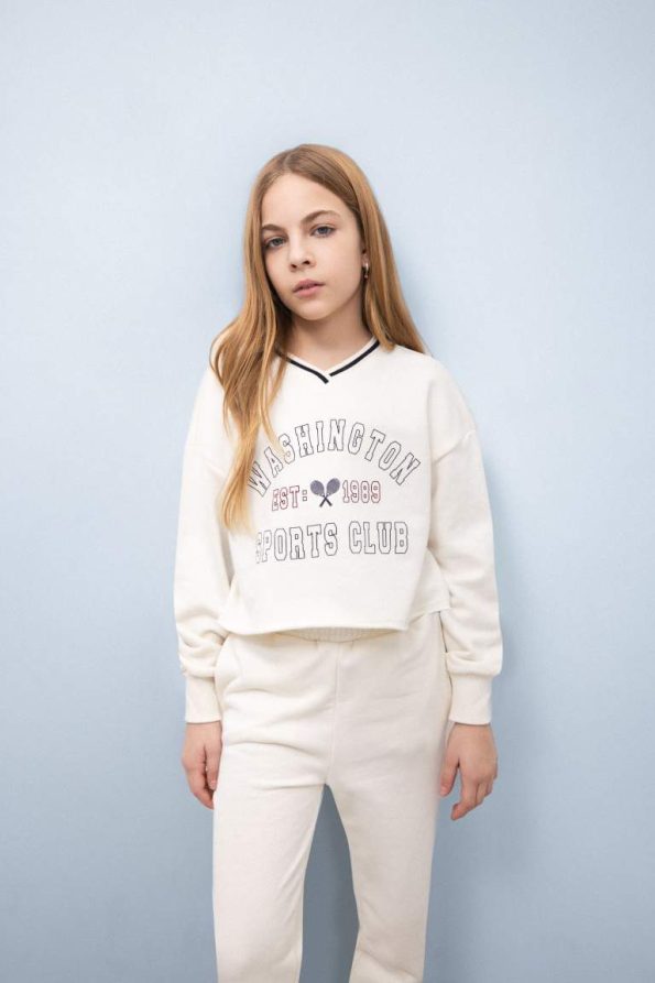 Girls' Pullover Sweatshirt and Jogger Pants Set