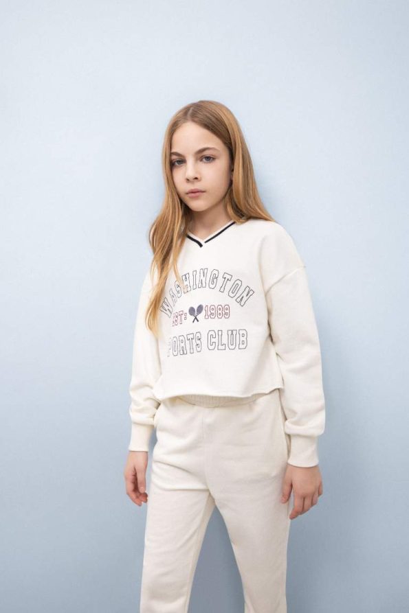 Girls' Pullover Sweatshirt and Jogger Pants Set