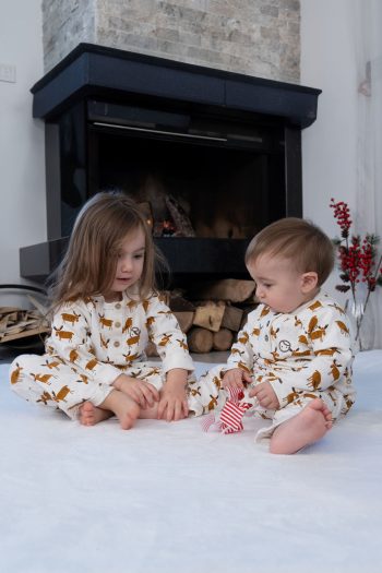 Organic Cotton Baby Pajama Set Deer