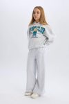 Girls' Wide Leg Pocket Sweatpants