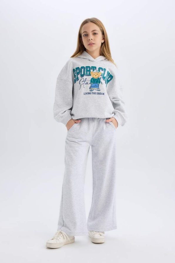 Girls' Wide Leg Pocket Sweatpants