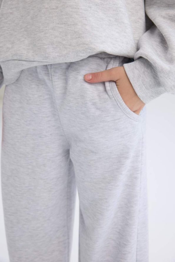 Girls' Wide Leg Pocket Sweatpants