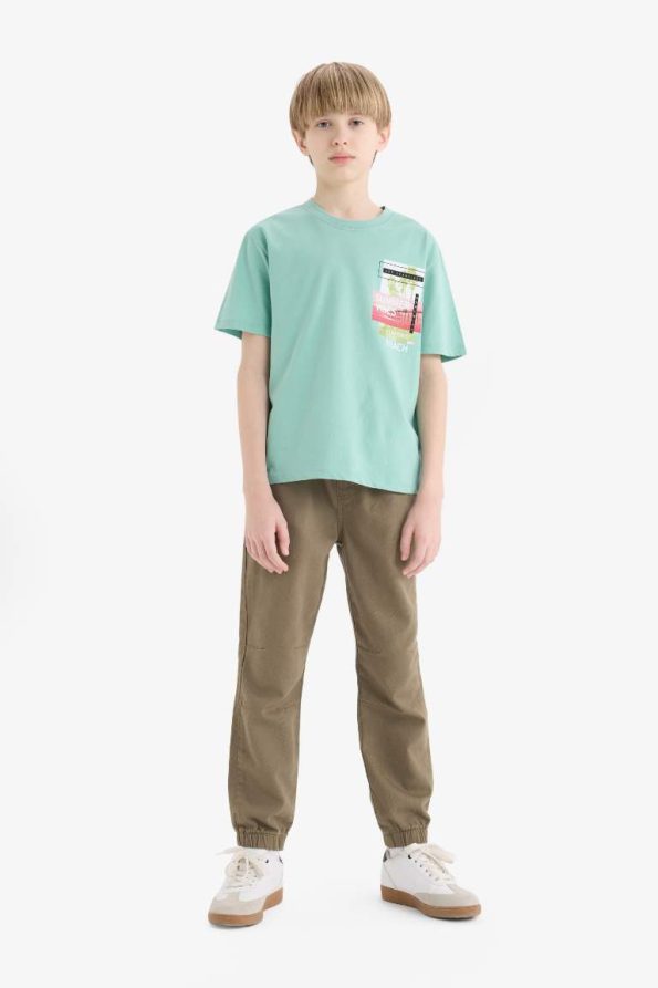Boys' Printed Crew Neck Short Sleeve T-Shirt
