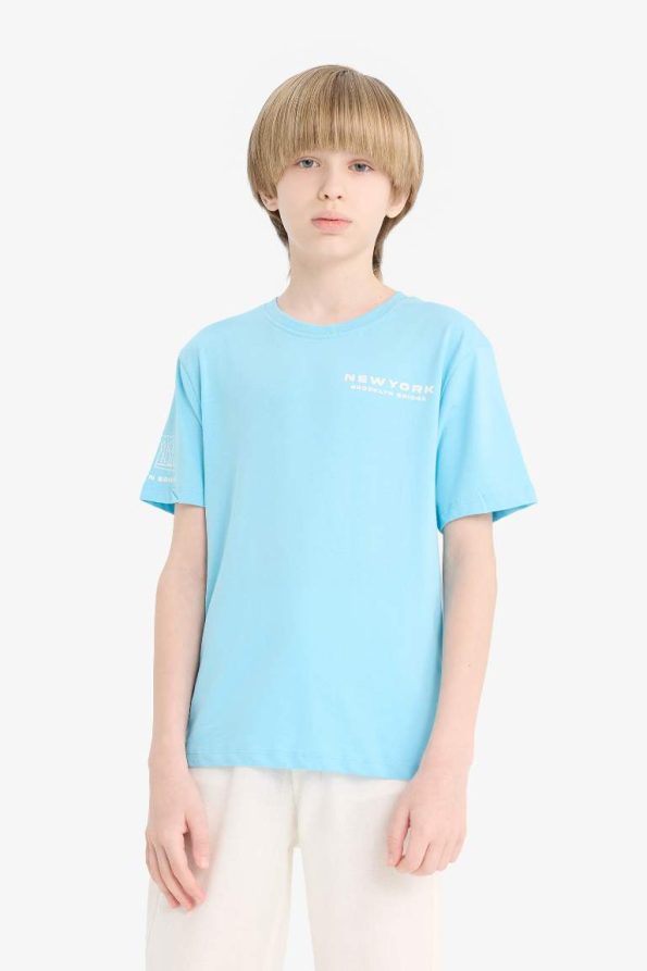 Boys' Printed Crew Neck Short Sleeve T-Shirt