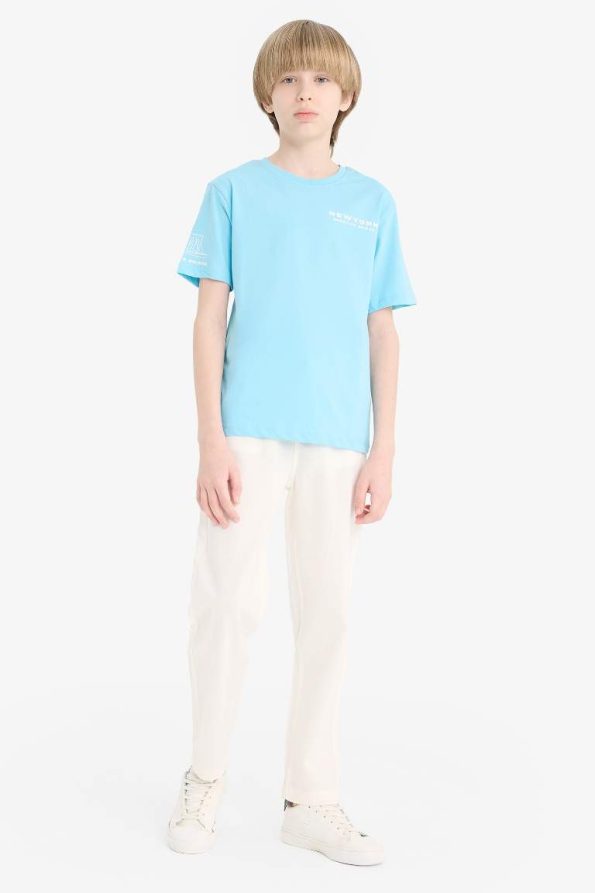 Boys' Printed Crew Neck Short Sleeve T-Shirt